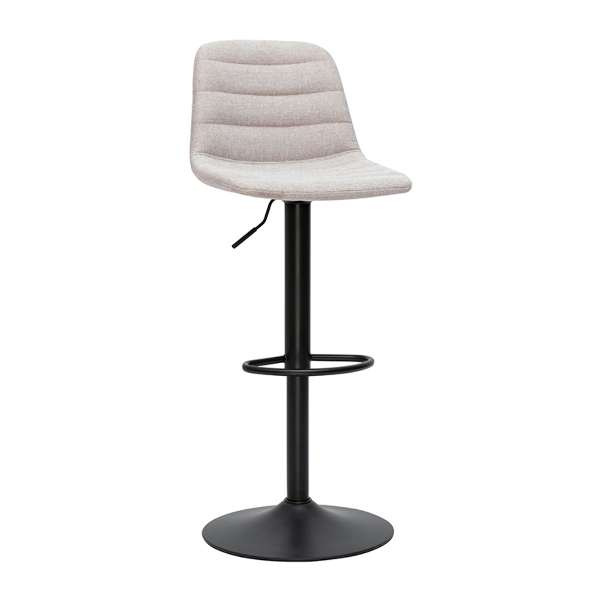 Tabourets de bar réglables pivotants 360° en tissu effet velours texturé beige et métal (lot de 2) SAURY