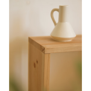Table de chevet en bois massif ton chêne moyen 40x20cm Hauteur: 40 Longueur: 40 Largeur: 20