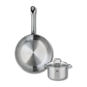 Ensemble de 1 Poêle de cuisson 24 cm et 1 faitout 12 cm Elo Profi Citrin