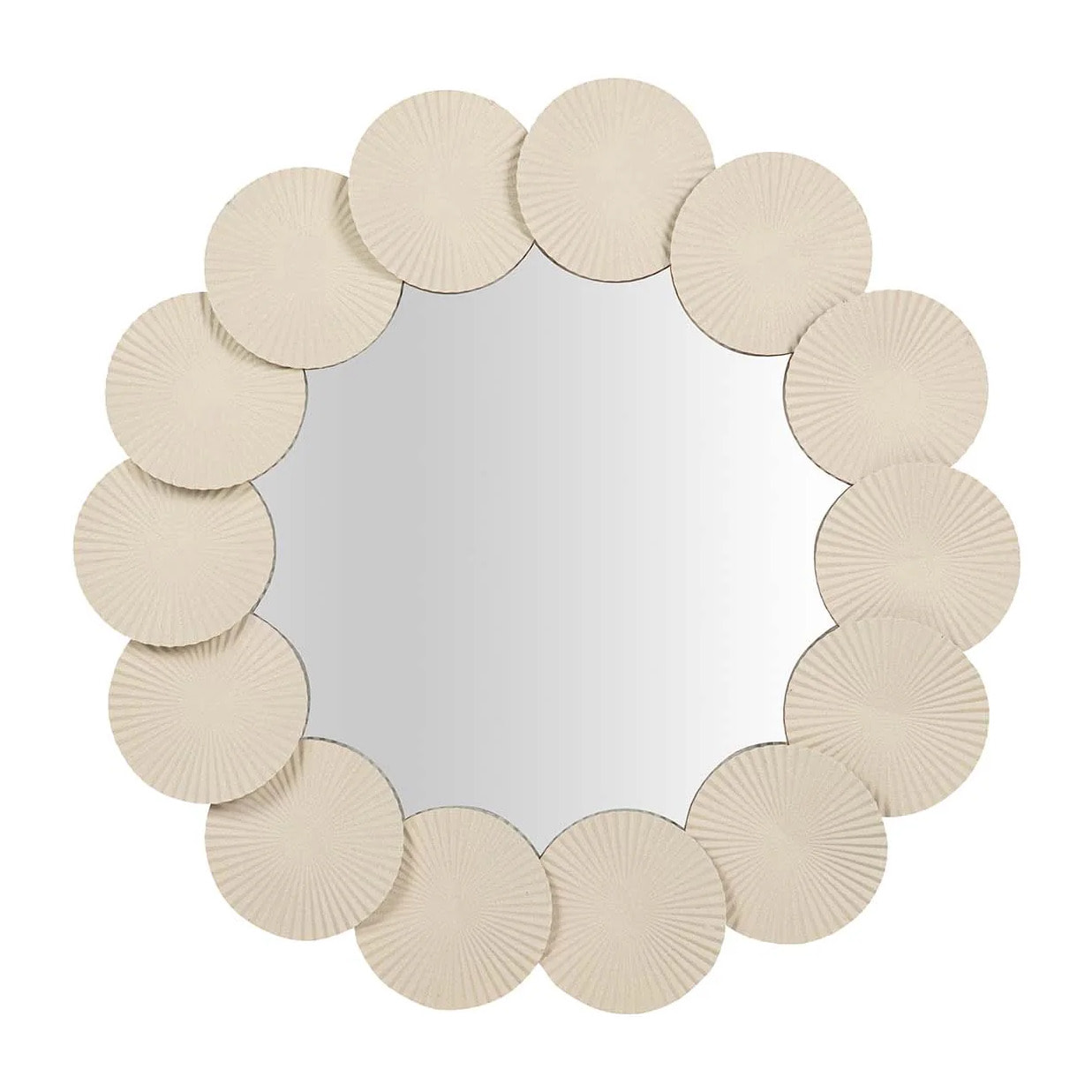 Espejo Metal Redondo Beige 75x4x75 Cm