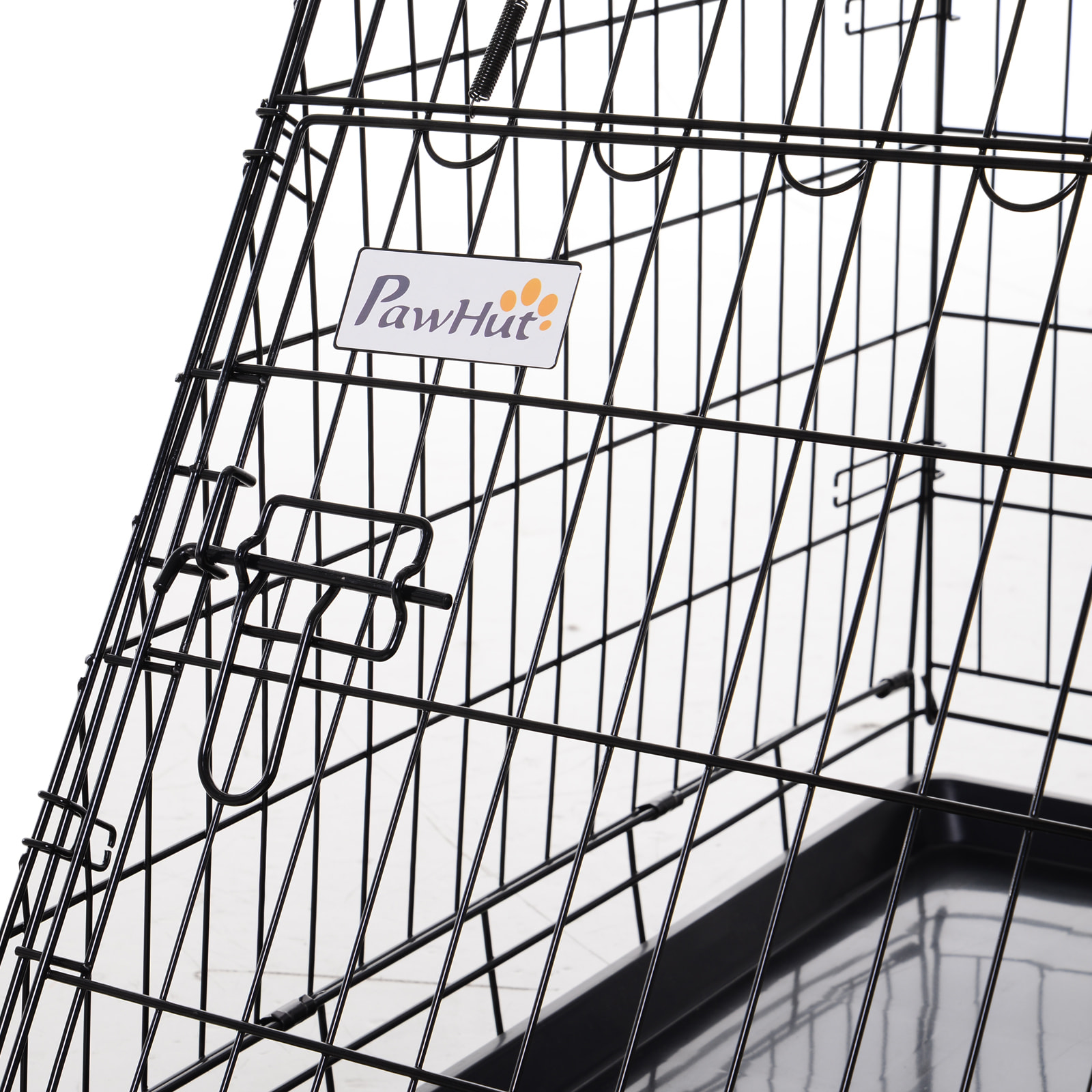 Cage de transport pour chien taille L dim. 76L x 48l x 55H cm métal noir