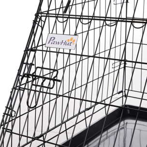 Cage de transport pour chien taille L dim. 76L x 48l x 55H cm métal noir