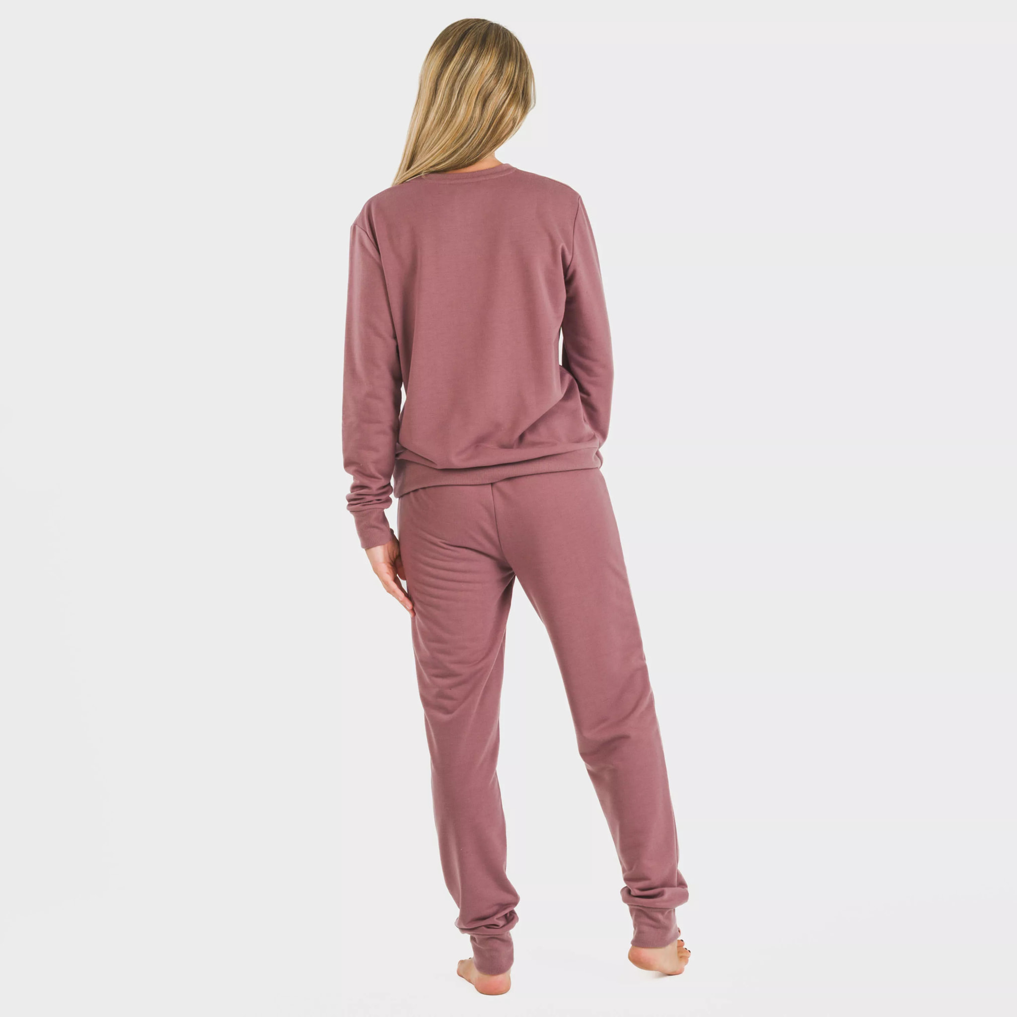 Pantalón largo básico deportivo berenjena