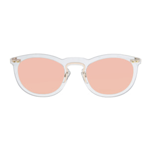 Gafas de sol OCEAN IBIZA - De espejo rosa con montura blanco transparente y patillas de metal dorado