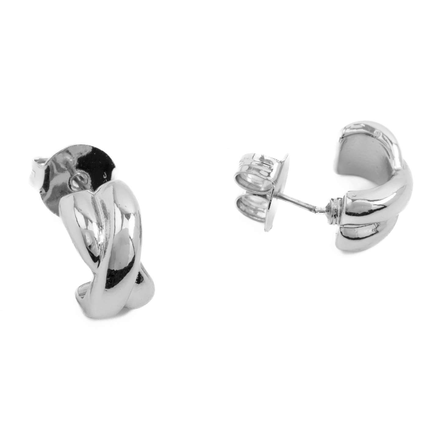 Pendientes Lux by Lux acabados en Rodio