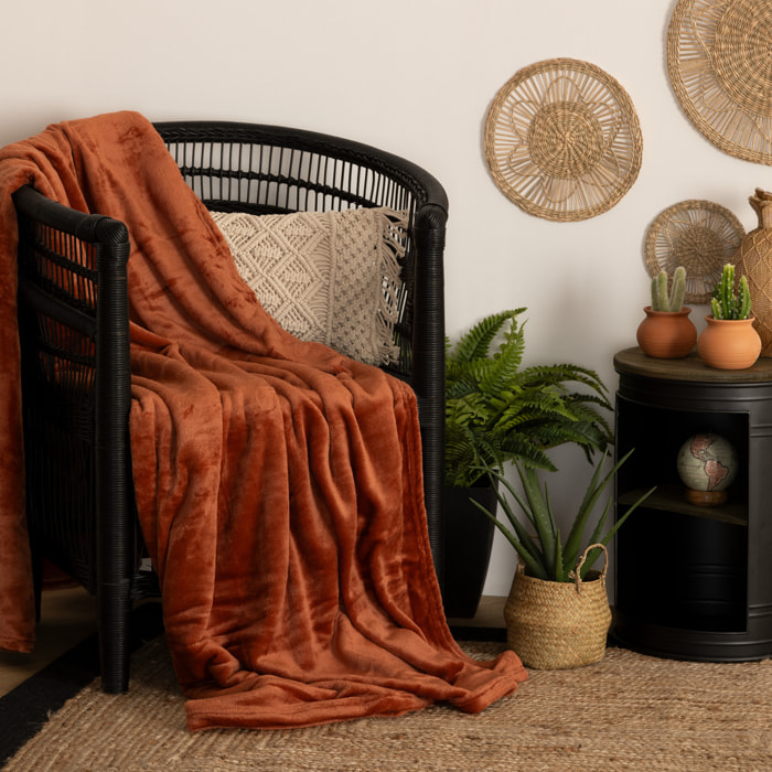 Plaid "Ollis" 180x230cm rose terracotta