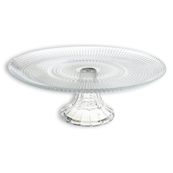Plat sur pied en verre 30cm ORION