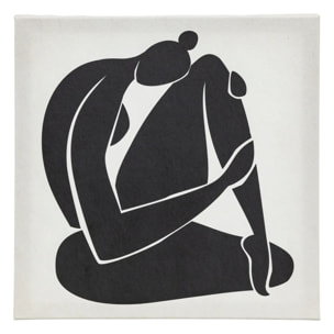 Lot de 5 toiles imprimées Cynthia noir et blanc 15x20/25x25cm