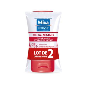 Mixa Cica-Mains Creme Mains Reparatrice Intense 50ml Lot 2