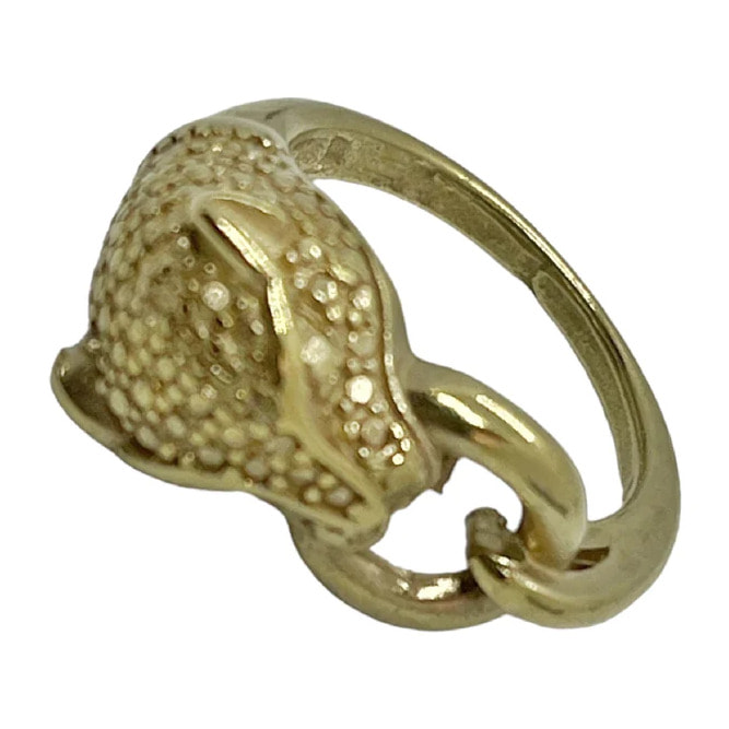 Anillo leopardo Chop dorado