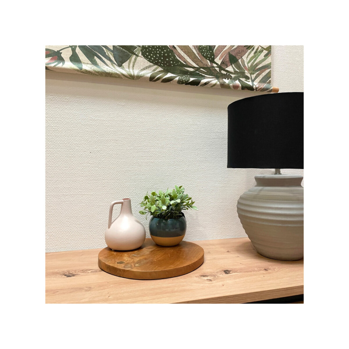 Planche à découper / plateau rond D. 30 cm en bois de teck - PALO