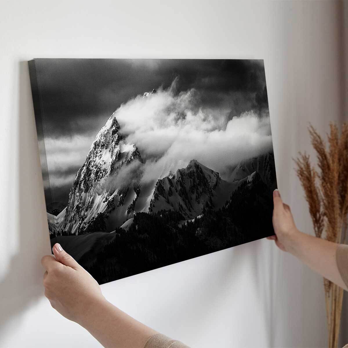Tableau paysage Roche et vent Toile imprimée