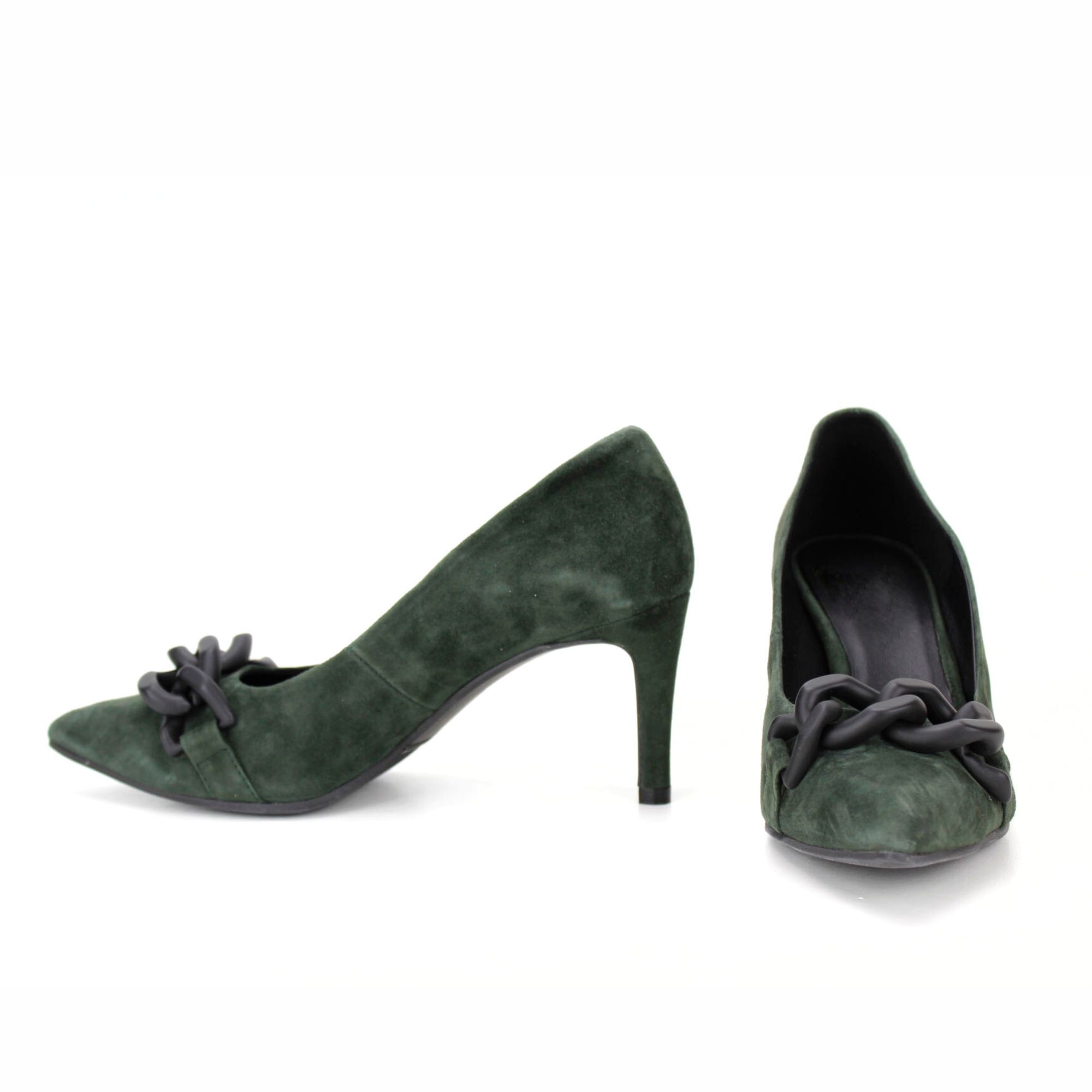 Salón con adorno de niquel y tacón 7,5 cm