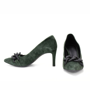 Salón con adorno de niquel y tacón 7,5 cm