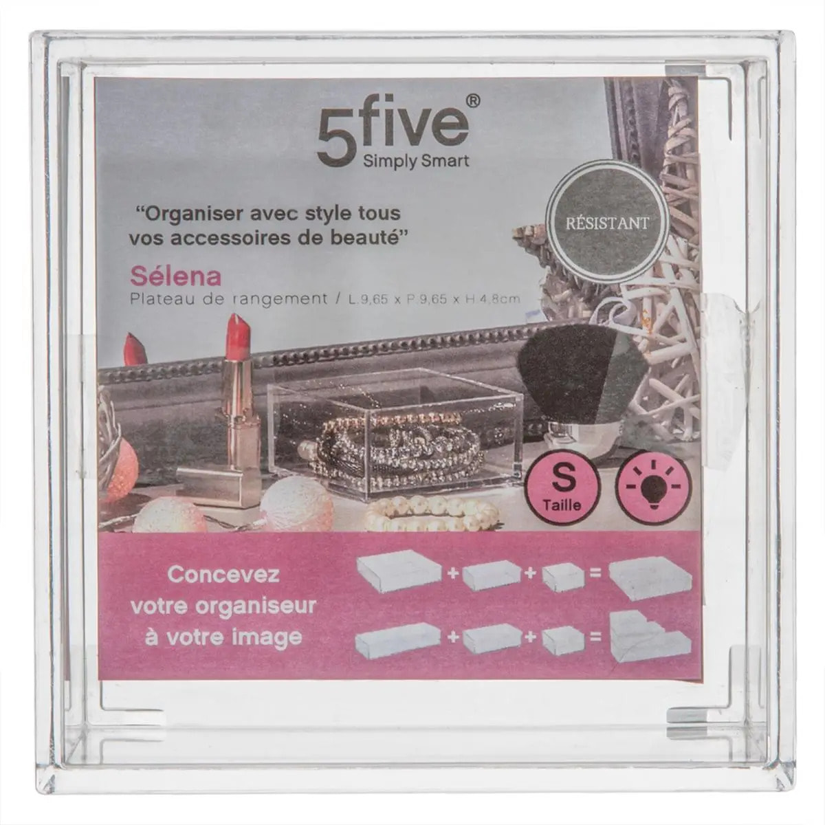 Organiseur "Selena" 9,6x9,6cm transparent