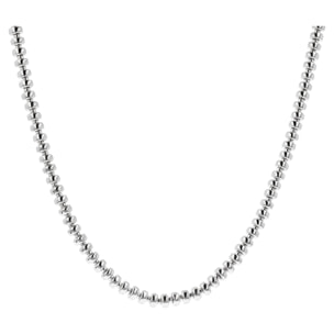 Collana con Rondelle in Argento 925 placcato Platino