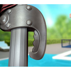 Parasol déporté 3x3m - gris perle - SUNKING