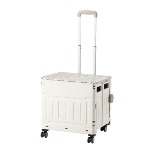 Carrito de almacenaje Plegable 41,5 × 35 × 92 cm con 4 ruedas giratorias de 360º color Gris-38L
