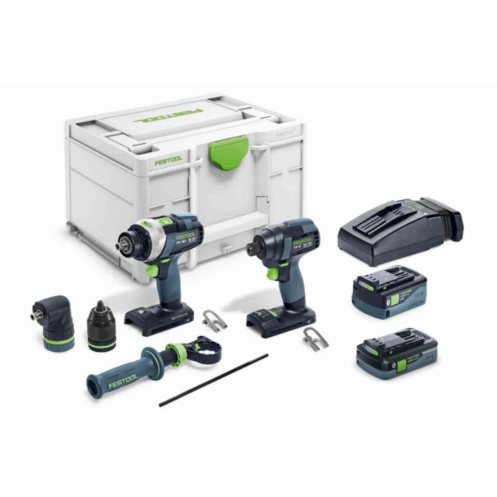 Set de vissage sans fil TID 18 5,0/4,0-Set TPC 18/4 - FESTOOL - 577654