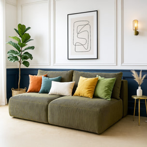 Canapé convertible 3 places en velours côtelé - JASPER