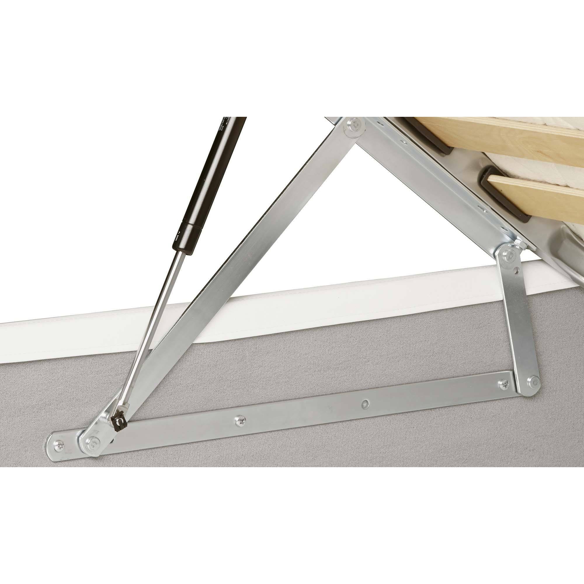 Letto piazza e mezza Latona, Letto contenitore con rivestimento in ecopelle, 100% Made in Italy, Apertura frontale, adatto per materasso Cm 120x190, Bianco