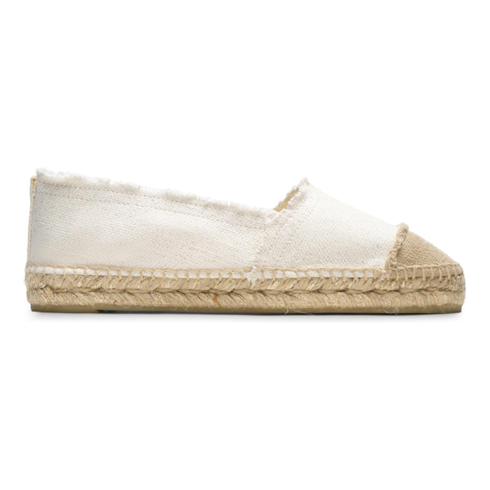 Alpargata plana Kampala en lino metalizado