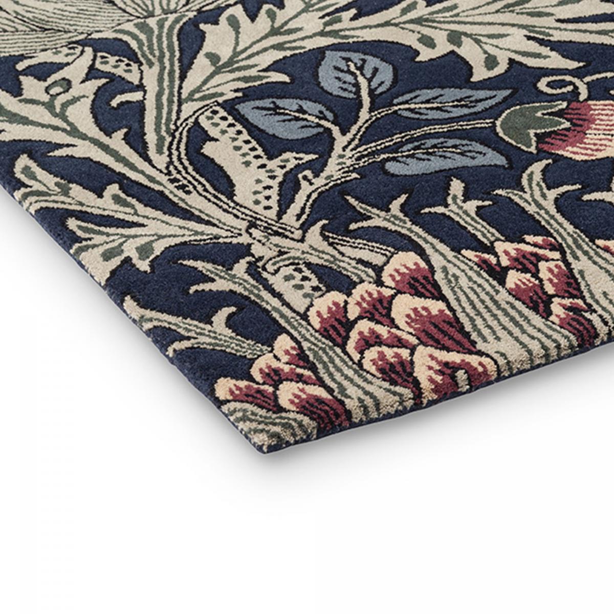 Tapis salon et chambre fait à la main en laine motif floral TANI