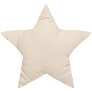 Coussin enfant "Berlingot" étoile - coton - beige - 40x40 cm