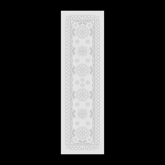 Chemin de table pur coton anti tache motif jacquard Eloise diamant
