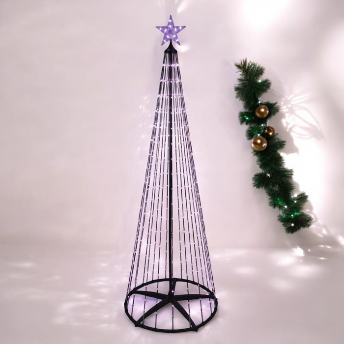 árbol de navidad de 300cm con 550 luces led rgb digitales y control remoto