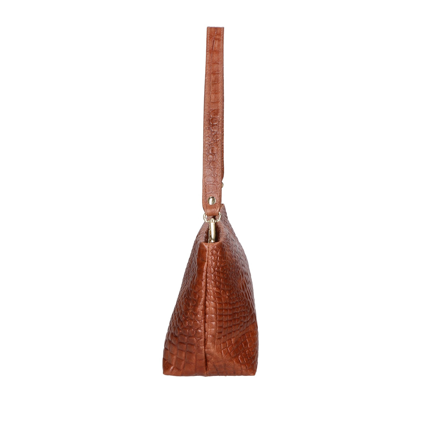 Borsa a spalla da donna - Modello Lorelei - Vera pelle croco - 33.0 x 19.0 x 10.0 cm