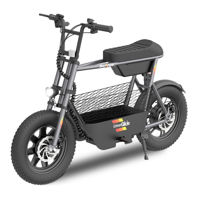 Draisienne Électrique Adulte Thunder 160 – Moteur 1100W - Autonomie Jusqu'a 30 km - Pneu 16" FATBIKE - Batterie 42V/7,8Ah - Poids 28Kg
