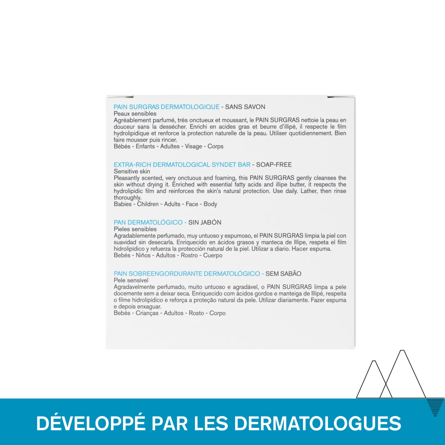 Pain Surgras Dermatologique - Nettoie, Nourrit & Protège 100 g