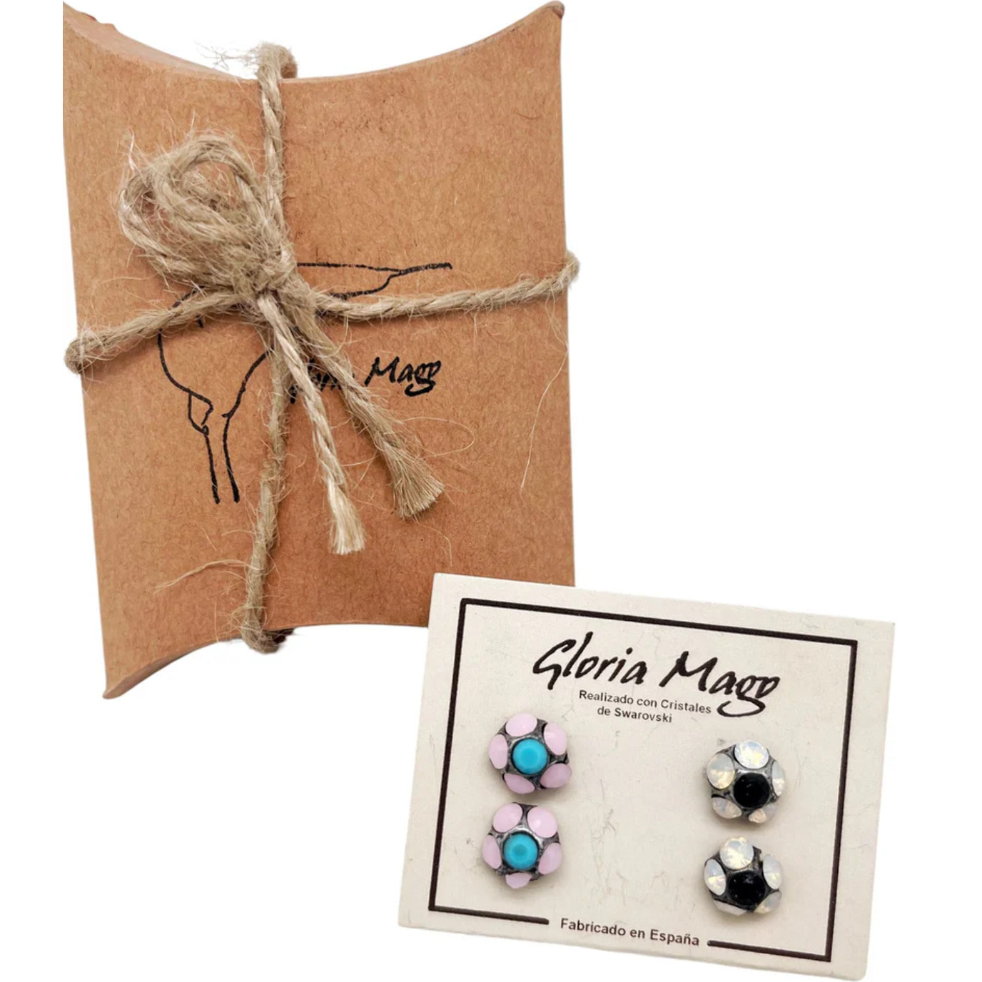 Pack pendientes plata 10µ y cristal Sw surtido Mate