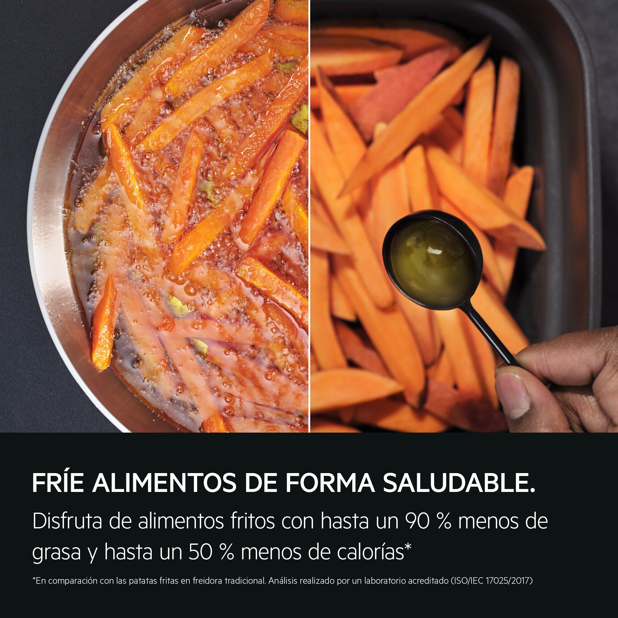 AEG Freidora de aire de 7 litros, función vapor y 6 programas AAF7SB