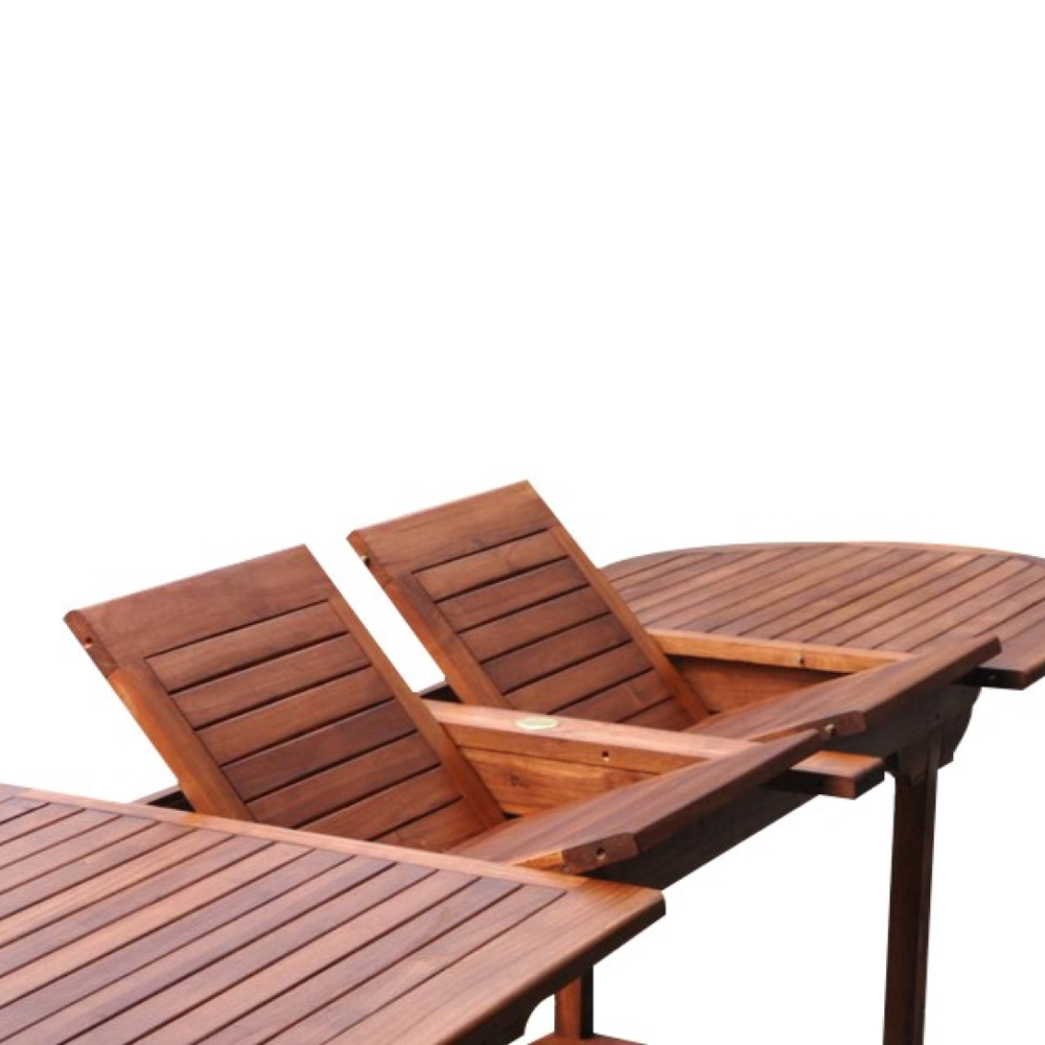NARRA Table de jardin ovale 8 chaises et 2 fauteuils en teck huilé