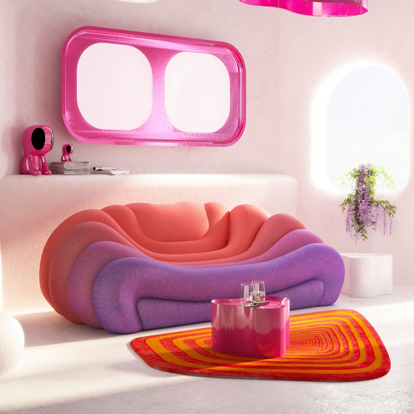 Tapis Electric Diamond 240x170cm orange Kare Design