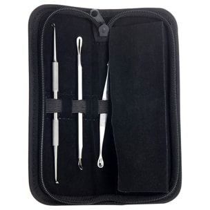 Set de herramientas de eliminación de acné y puntos negros - Metalizado