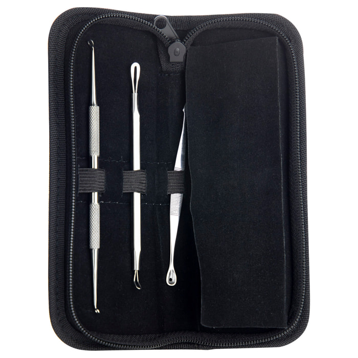 Set de herramientas de eliminación de acné y puntos negros - Metalizado