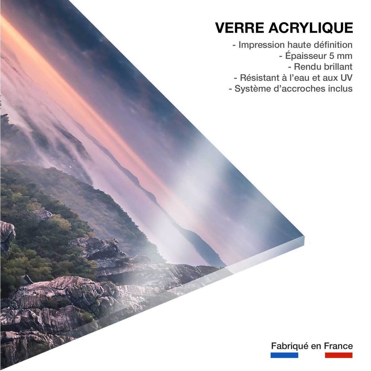 Tableau sunrise on the rocks Tableau plexiglas