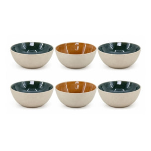 Lot de 6 bols médiums, CORALIA