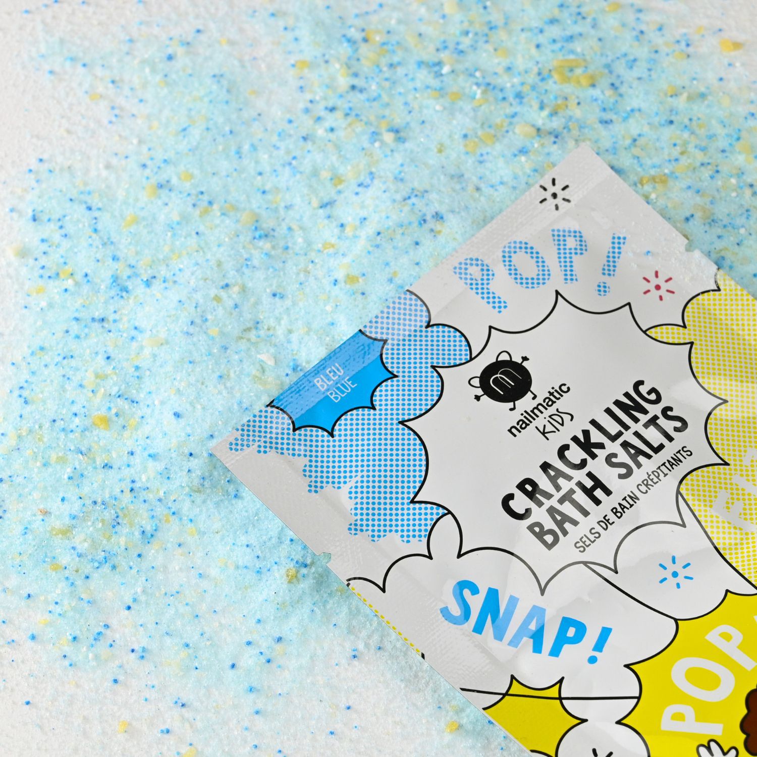Crackling Bath Salts - Sels de Bain Bleus Crépitants Parfum Fruits Rouges 60 g
