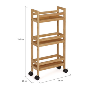 Desserte 3 Niveaux Bambou Maya