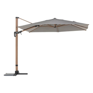 Parasol déporté "Tikeo" platine 4,2x 3m