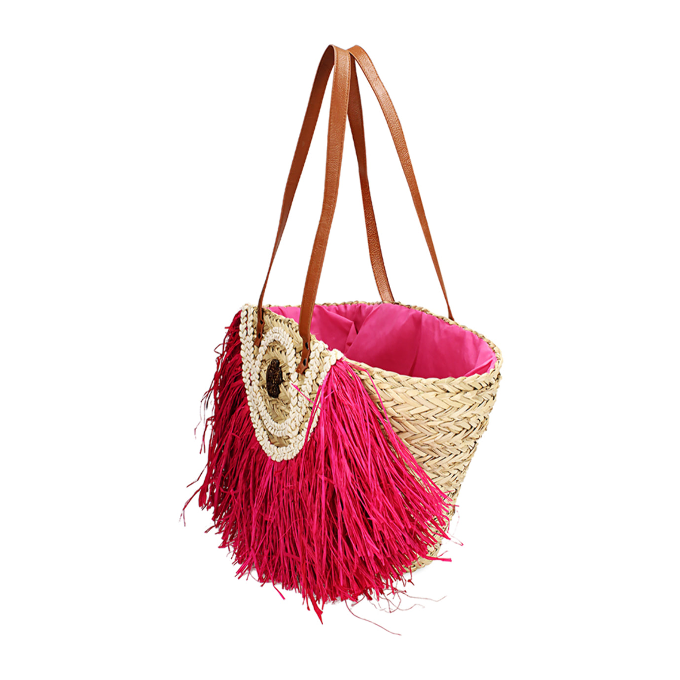 Bolso de playa grande fucsia