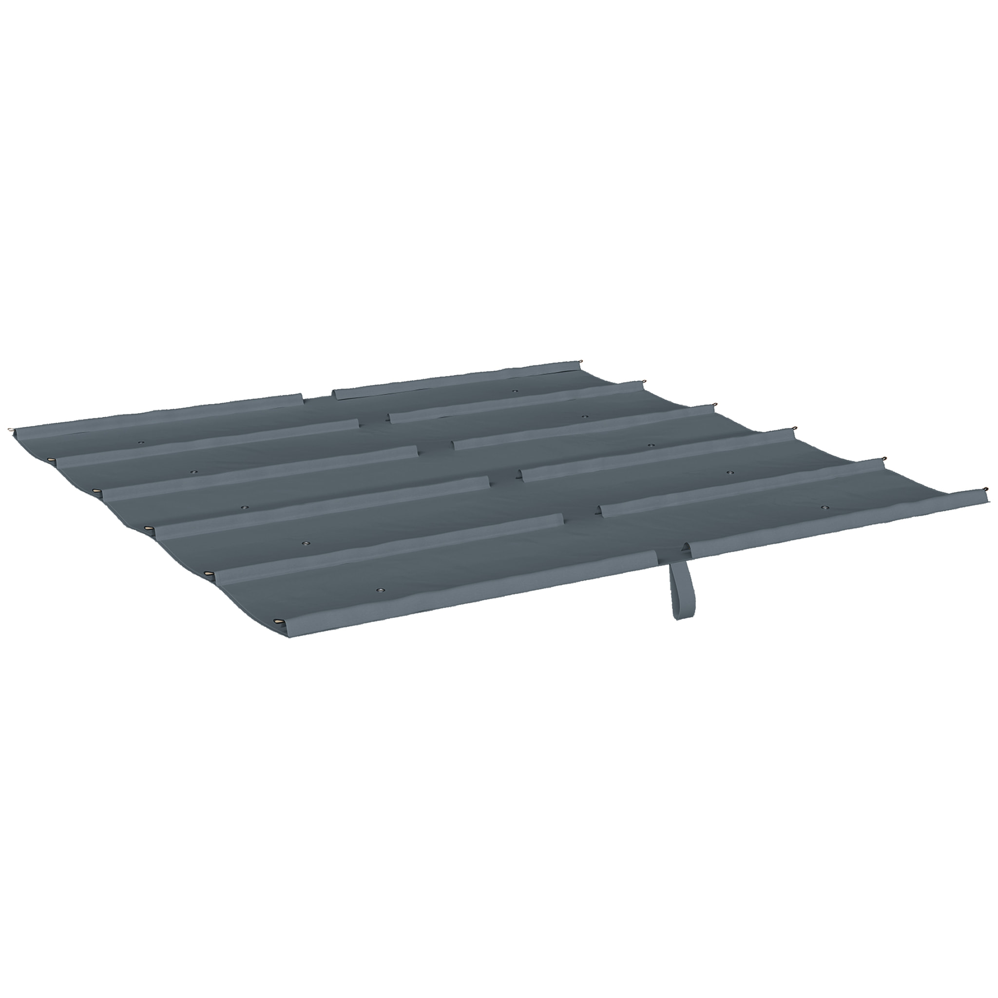 Toile de rechange pergola rétractable 3x3m polyester gris foncé