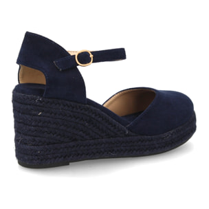 Sandalia de cuña de yute para mujer, comodas y elegantes diseño moderno con el yute en el mismo tono