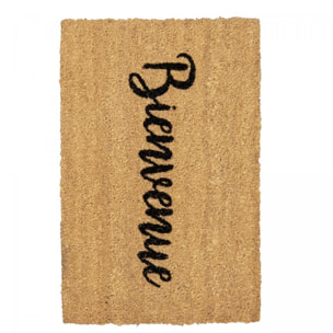 Paillasson motif texte en relief, naturel et robuste, WELCOME 1