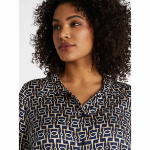 Fiorella Rubino - Camicia dalla stampa catene - Blu