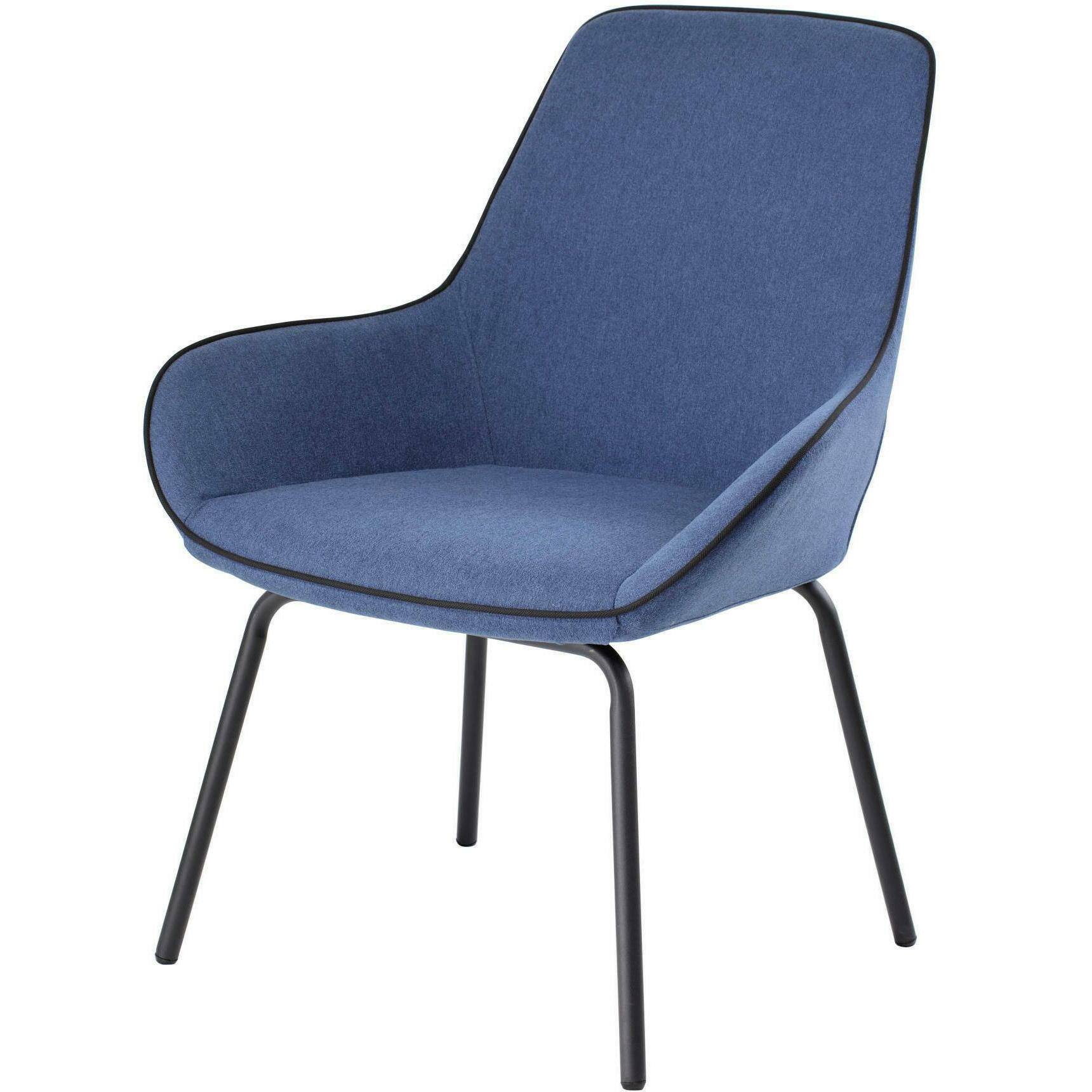 Sedia da ufficio Mackay, Sedute sala da attesa per ufficio, Seduta ergonomica da attesa, 66x59h90 cm, Blu